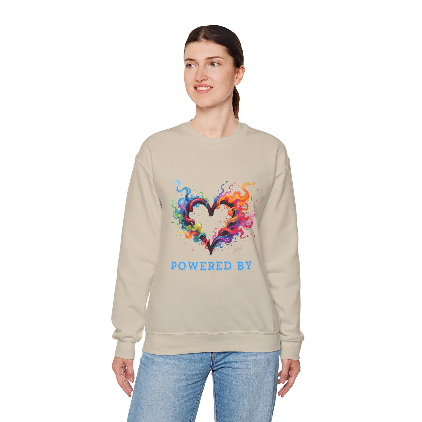 Powered by Heart Crewneck Sweatshirt