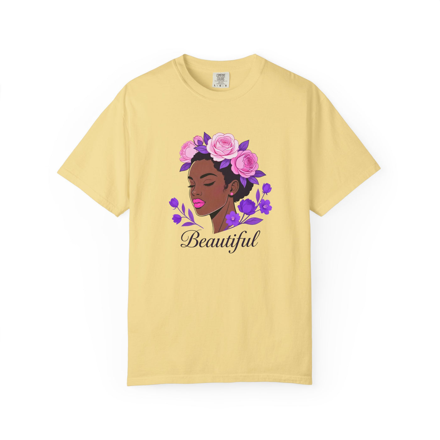 Beautiful Floral Afro Woman T-shirt