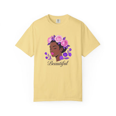 Beautiful Floral Afro Woman T-shirt
