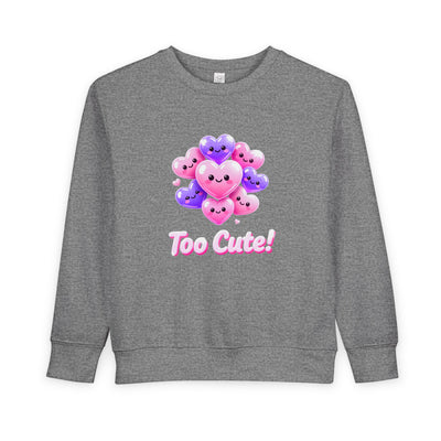 Too Cute Kawaii Heart Toddler Sweatshirt