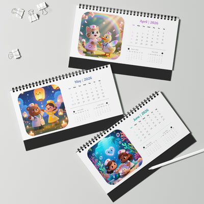 Kawaii Healthcare Heroes Desktop Calendar