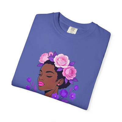 Beautiful Floral Afro Woman T-shirt