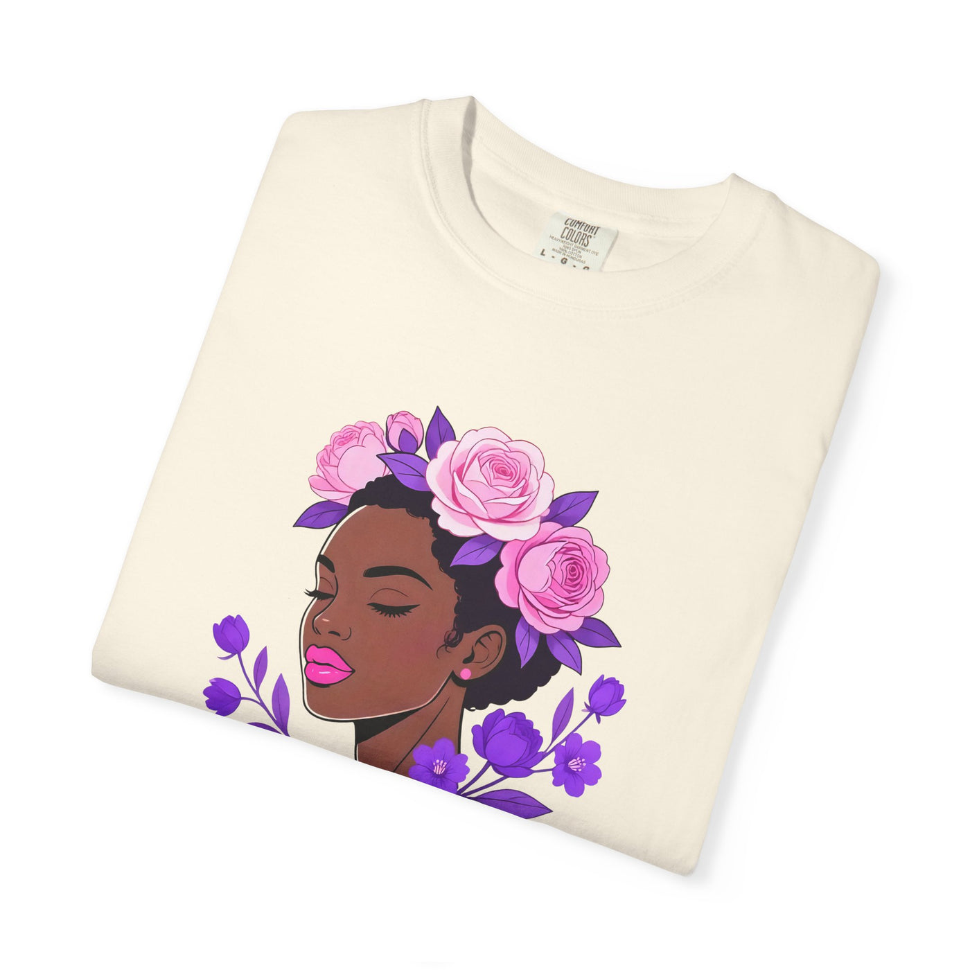 Beautiful Floral Afro Woman T-shirt