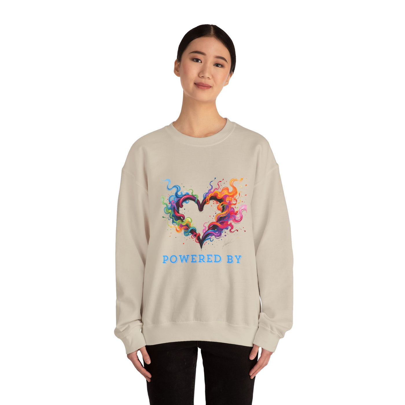 Powered by Heart Crewneck Sweatshirt