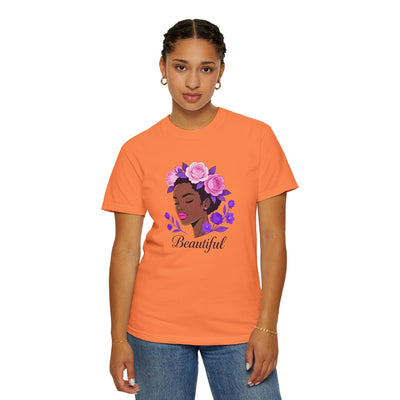 Beautiful Floral Afro Woman T-shirt