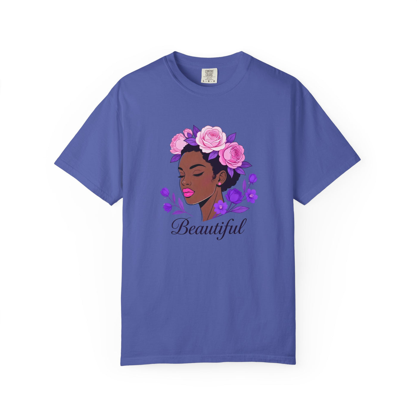 Beautiful Floral Afro Woman T-shirt