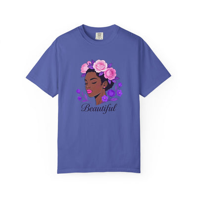 Beautiful Floral Afro Woman T-shirt
