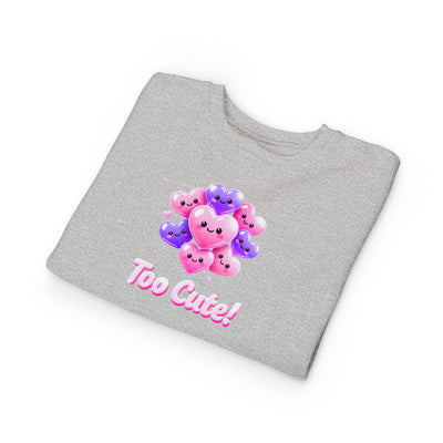 Too Cute Kawaii Heart Toddler Sweatshirt