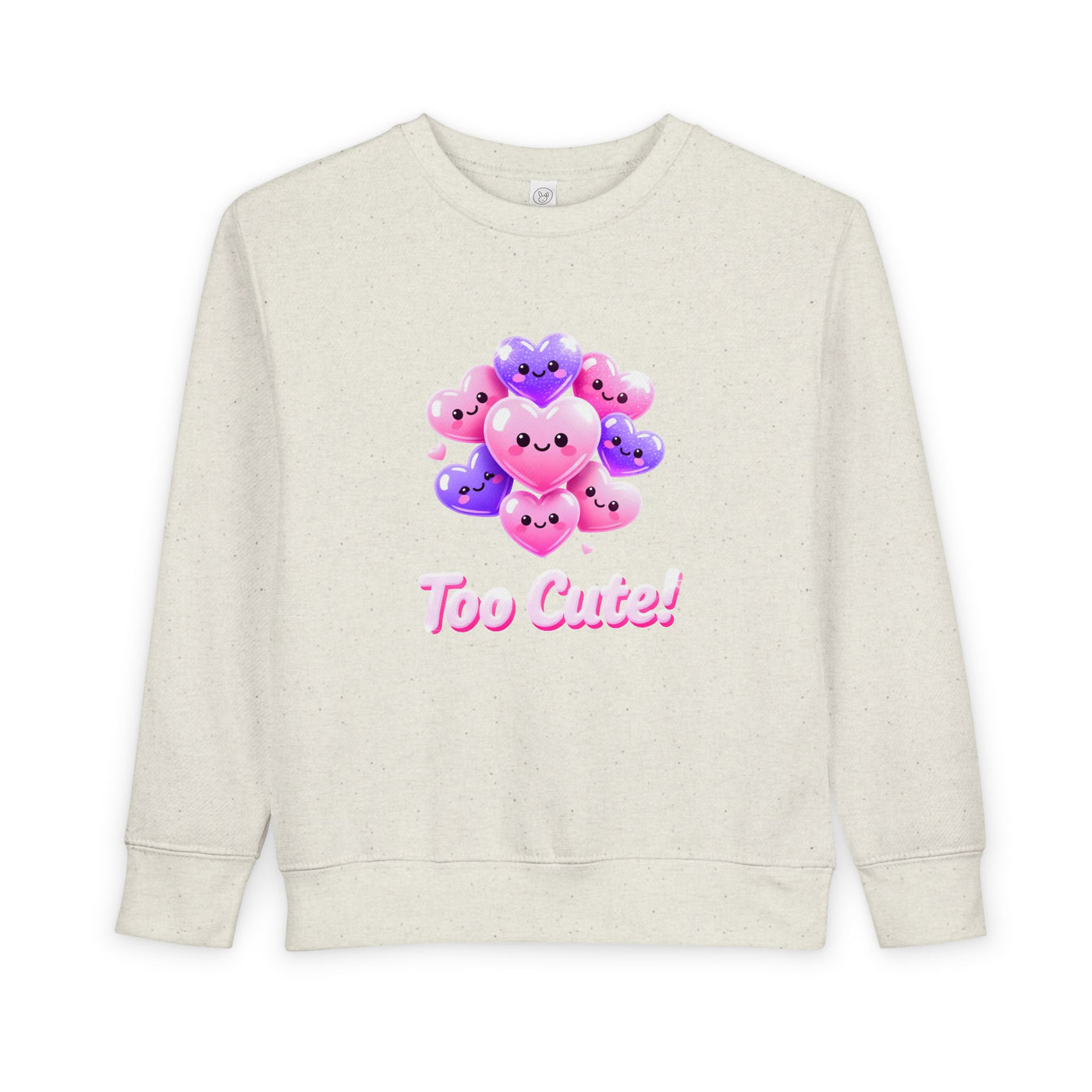 Too Cute Kawaii Heart Toddler Sweatshirt