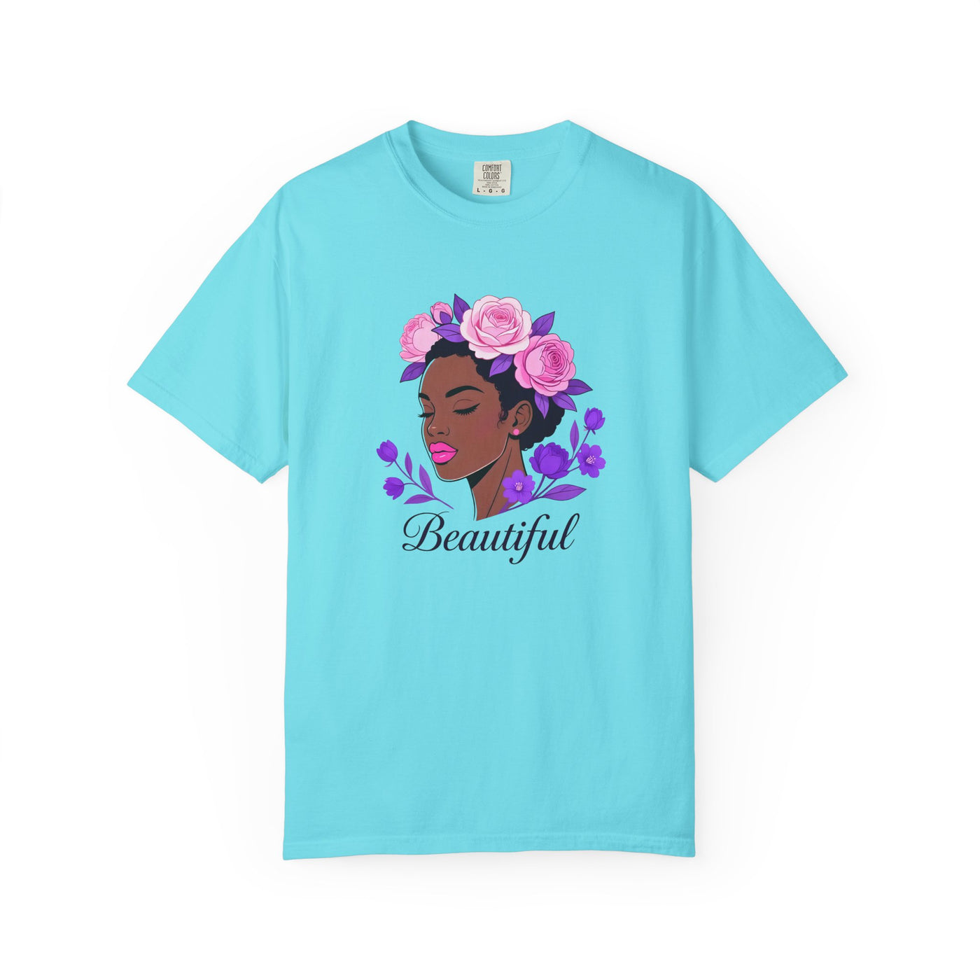 Beautiful Floral Afro Woman T-shirt