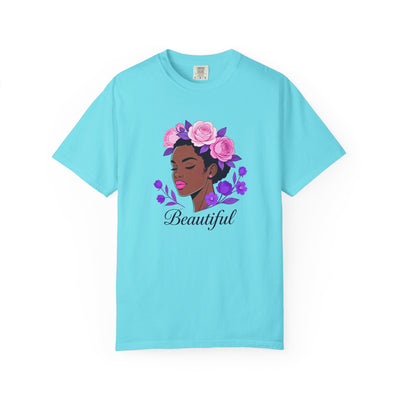 Beautiful Floral Afro Woman T-shirt