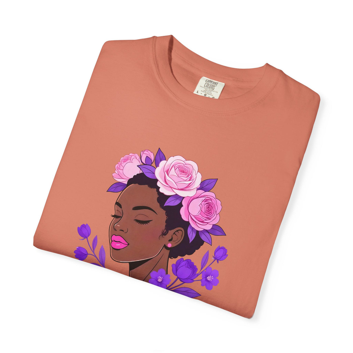 Beautiful Floral Afro Woman T-shirt