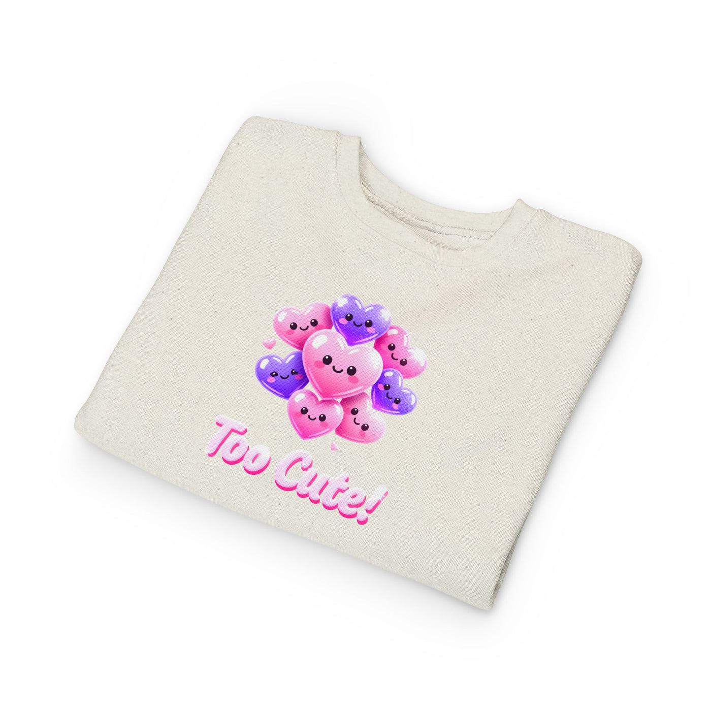 Too Cute Kawaii Heart Toddler Sweatshirt