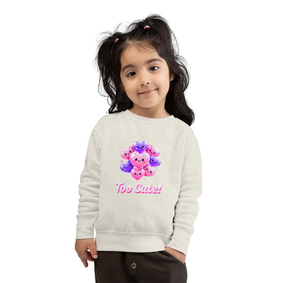 Too Cute Kawaii Heart Toddler Sweatshirt