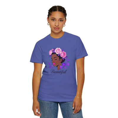 Beautiful Floral Afro Woman T-shirt