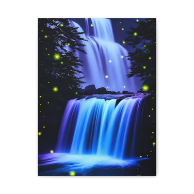 Luminous Waterfall Matte Canvas