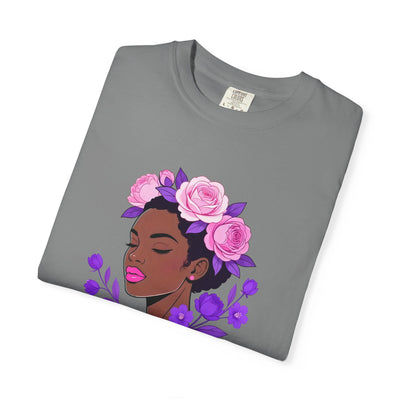 Beautiful Floral Afro Woman T-shirt
