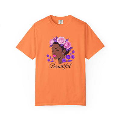 Beautiful Floral Afro Woman T-shirt