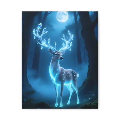 Enchanted Luminescent Deer Matte Canvas