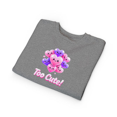 Too Cute Kawaii Heart Toddler Sweatshirt