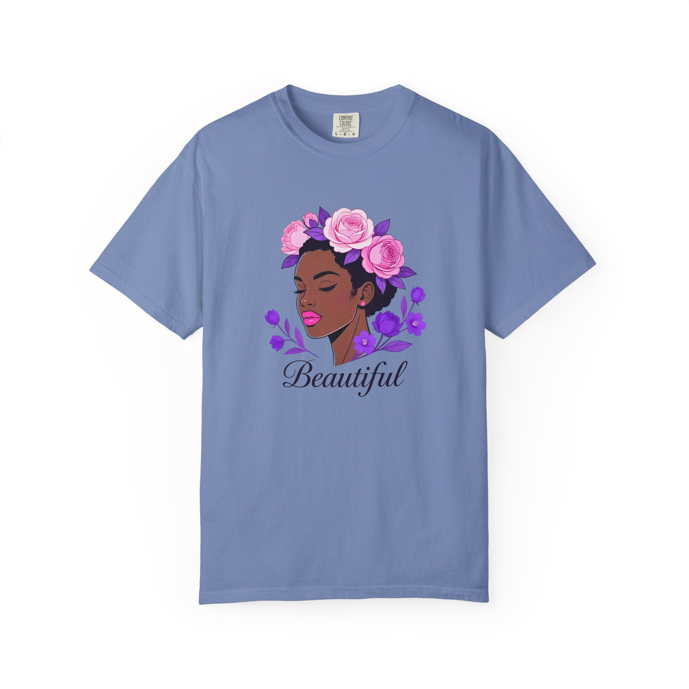Beautiful Floral Afro Woman T-shirt