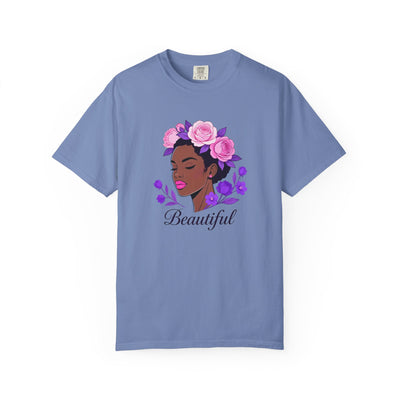 Beautiful Floral Afro Woman T-shirt