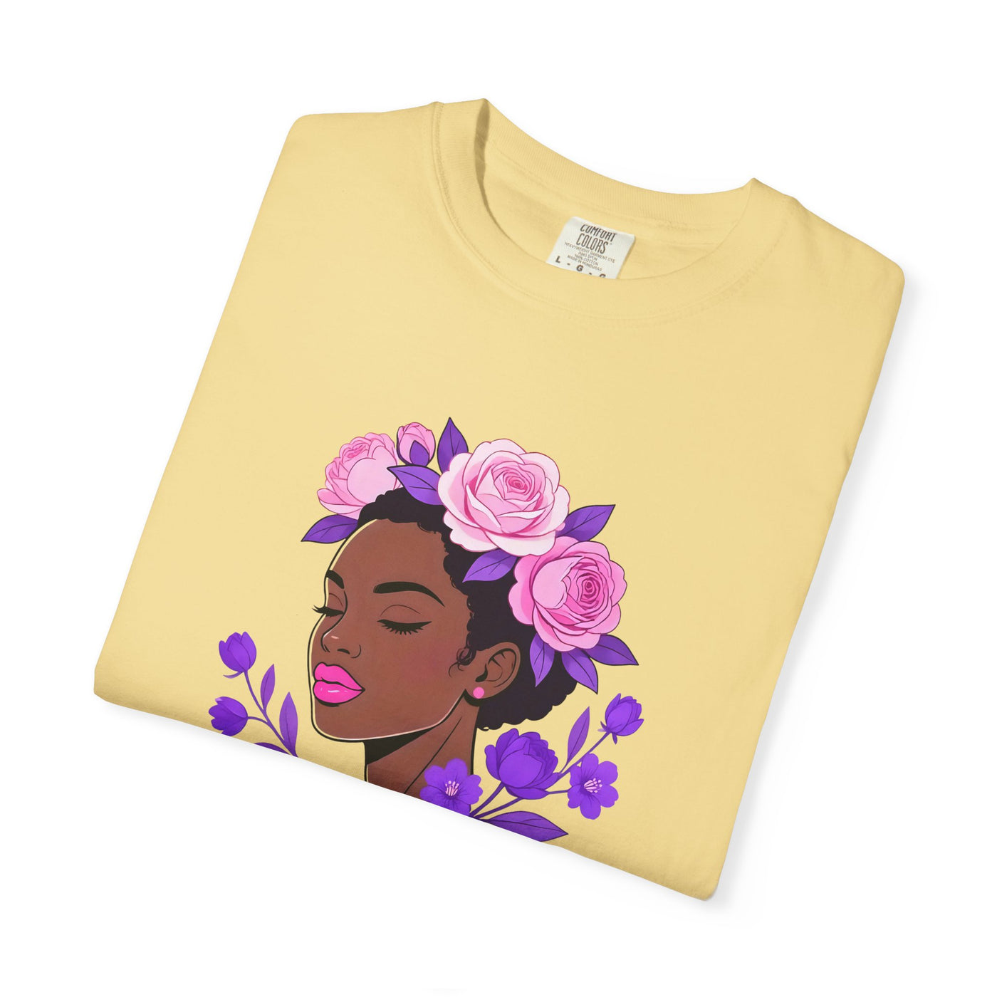 Beautiful Floral Afro Woman T-shirt