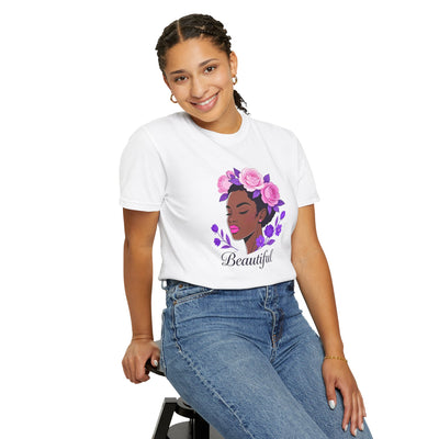 Beautiful Floral Afro Woman T-shirt