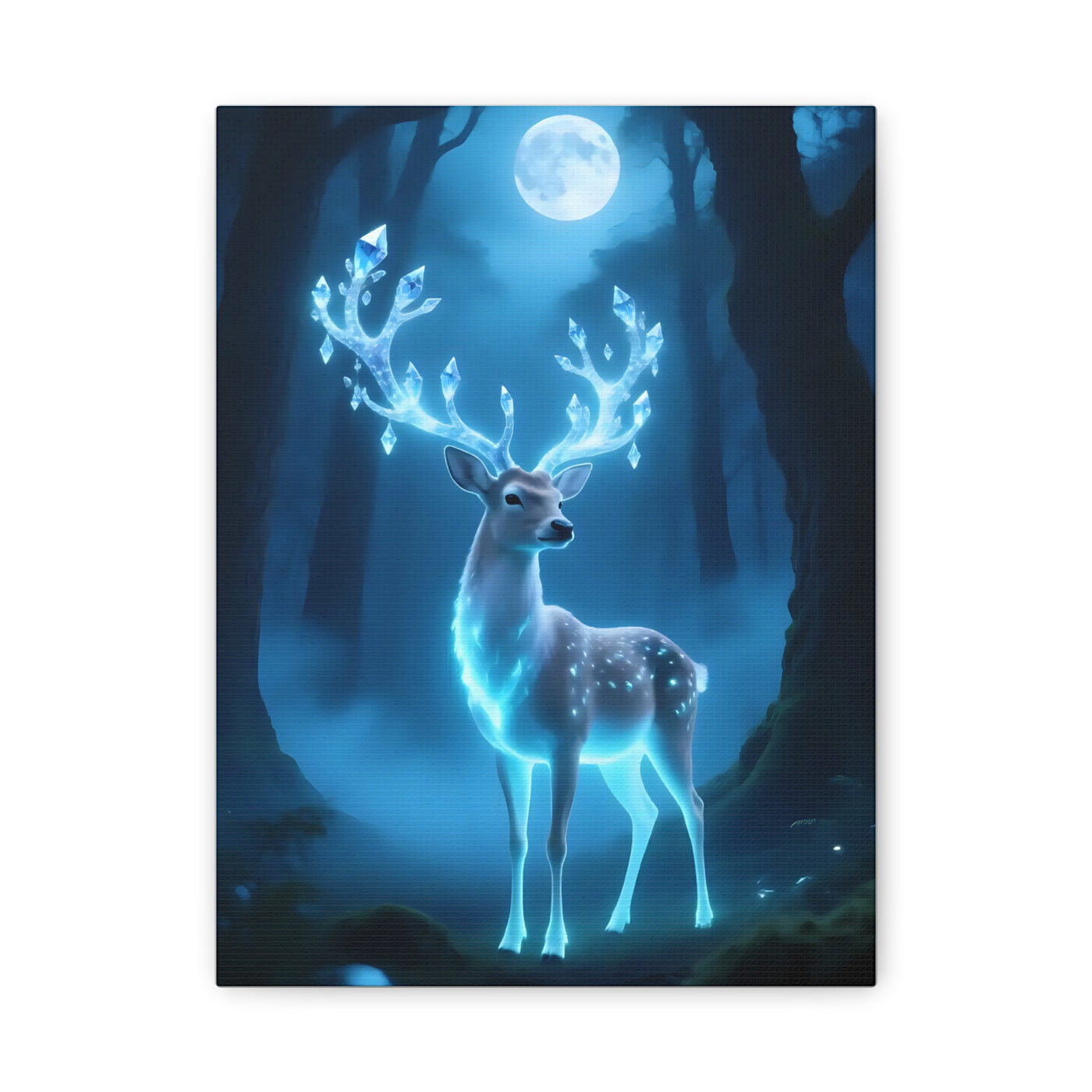 Enchanted Luminescent Deer Matte Canvas
