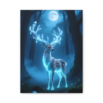 Enchanted Luminescent Deer Matte Canvas