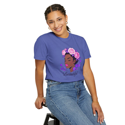 Beautiful Floral Afro Woman T-shirt