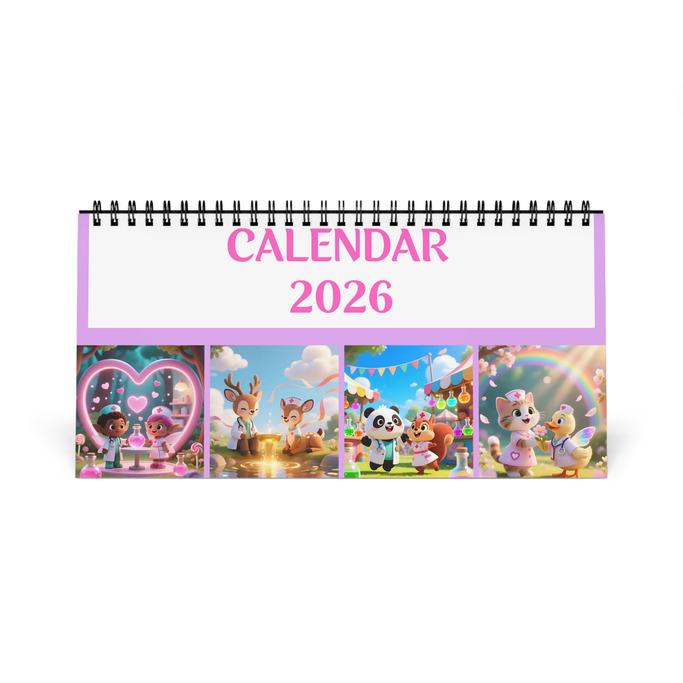 Kawaii Healthcare Heroes Desktop Calendar