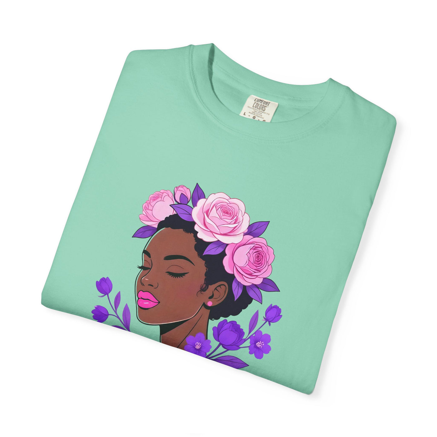 Beautiful Floral Afro Woman T-shirt