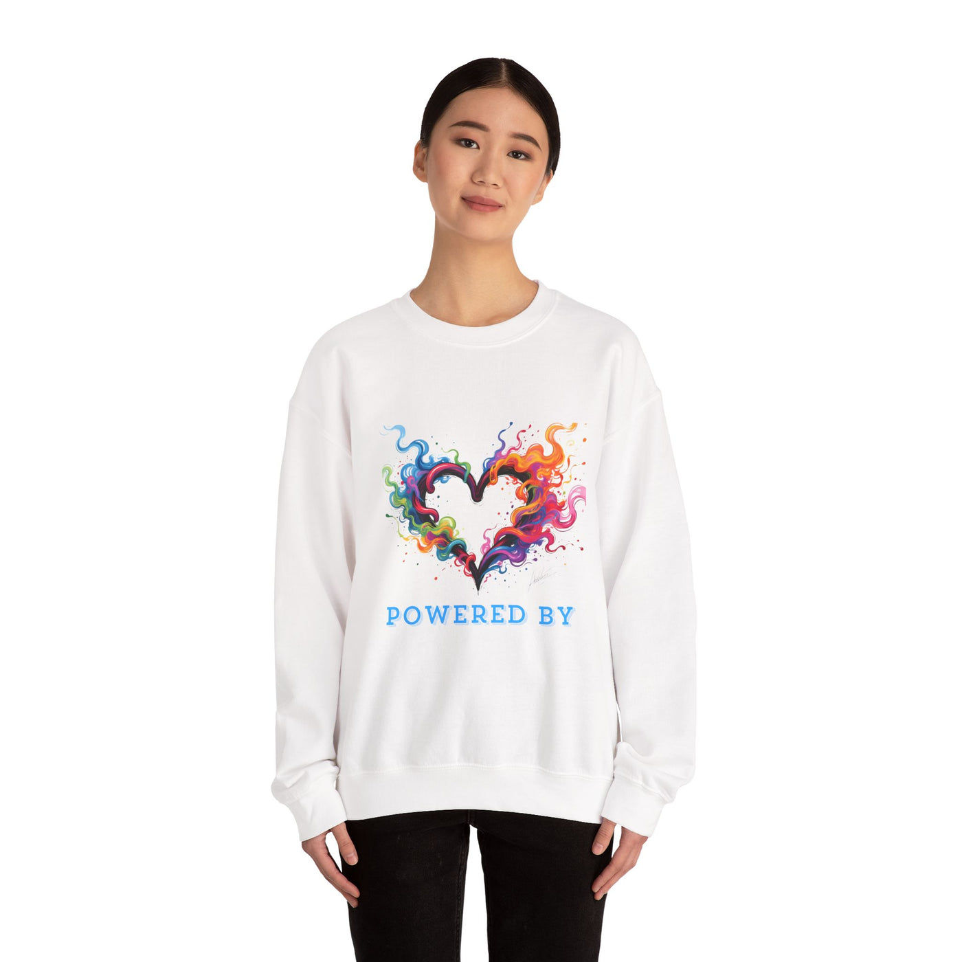 Powered by Heart Crewneck Sweatshirt