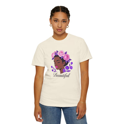 Beautiful Floral Afro Woman T-shirt