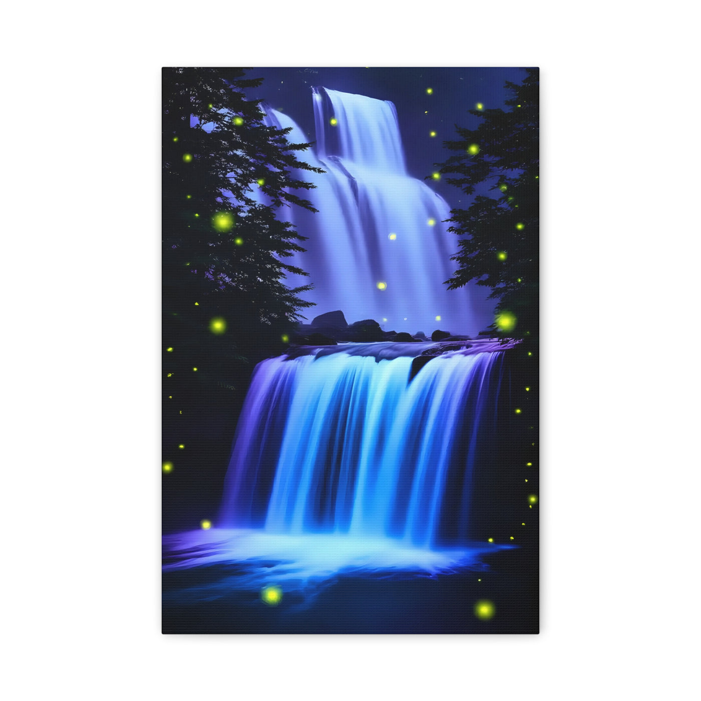 Luminous Waterfall Matte Canvas