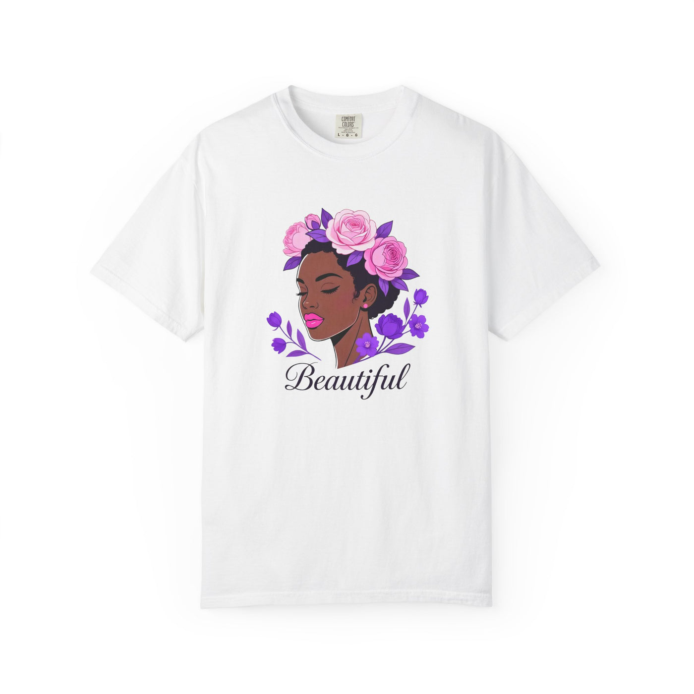 Beautiful Floral Afro Woman T-shirt