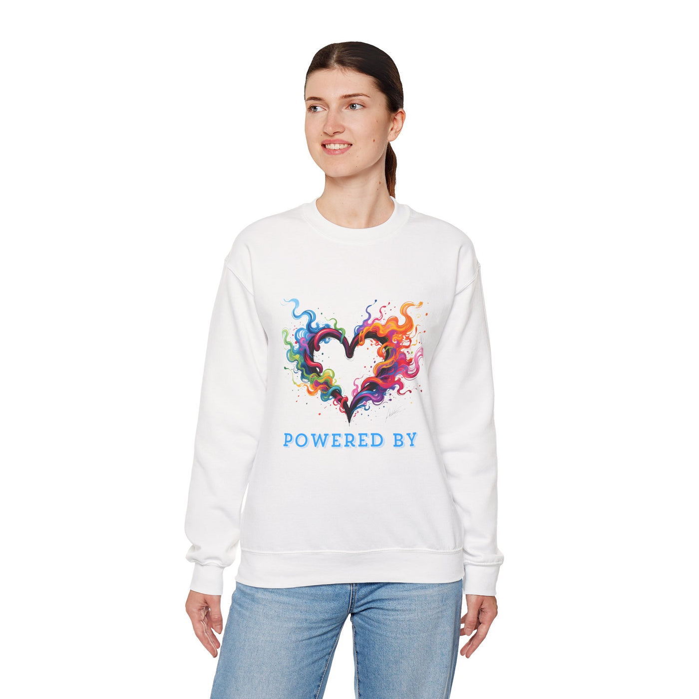 Powered by Heart Crewneck Sweatshirt