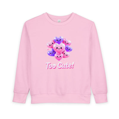 Too Cute Kawaii Heart Toddler Sweatshirt