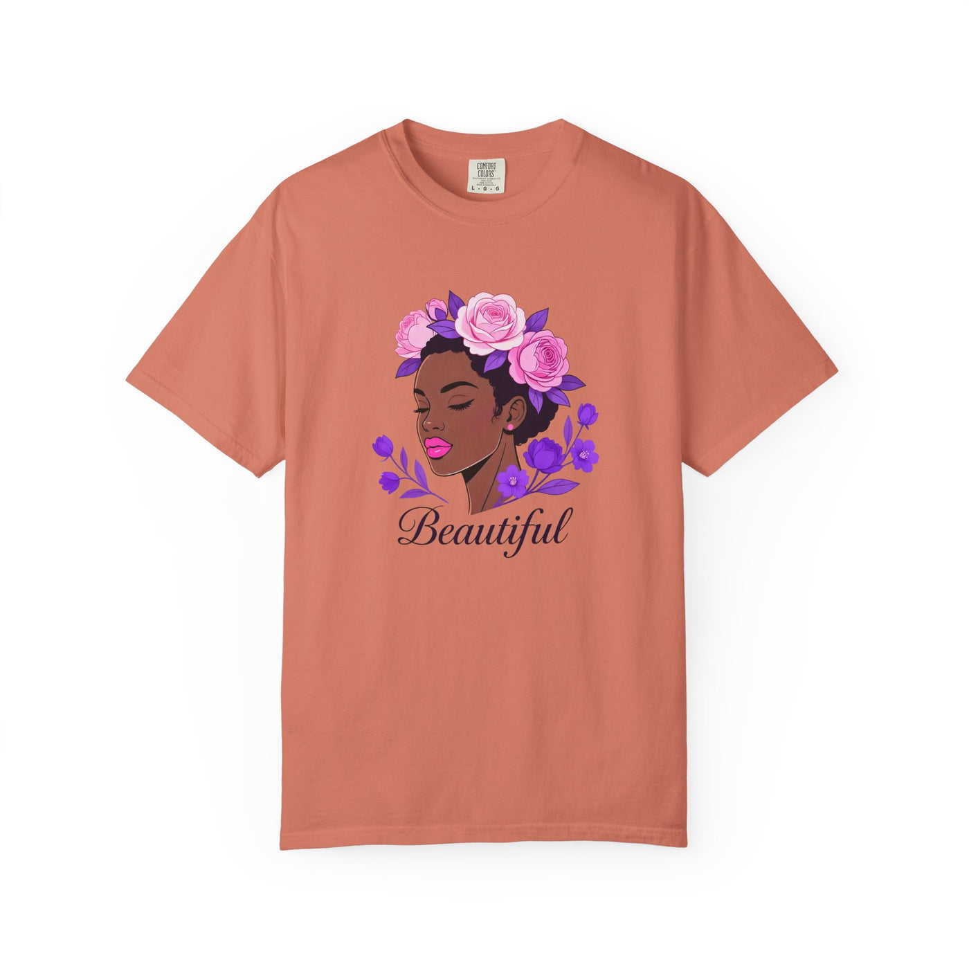 Beautiful Floral Afro Woman T-shirt