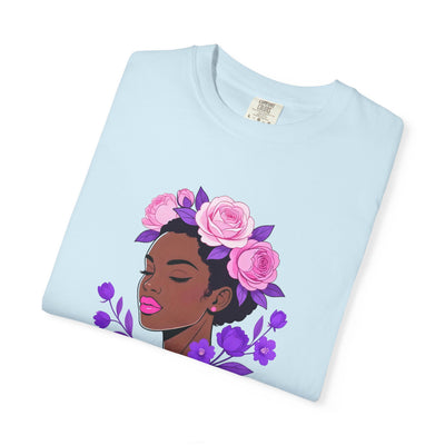 Beautiful Floral Afro Woman T-shirt