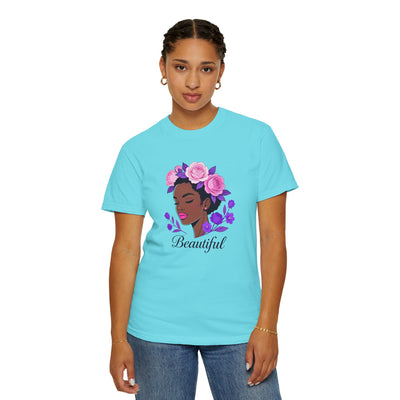 Beautiful Floral Afro Woman T-shirt