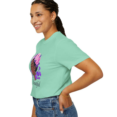 Beautiful Floral Afro Woman T-shirt