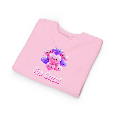 Too Cute Kawaii Heart Toddler Sweatshirt