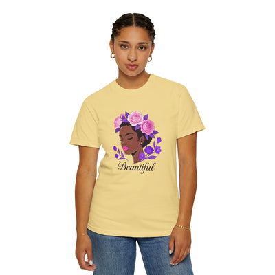 Beautiful Floral Afro Woman T-shirt