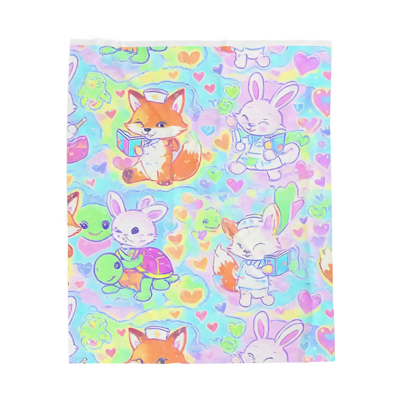 Crew Care Rainbow print Plush Blanket