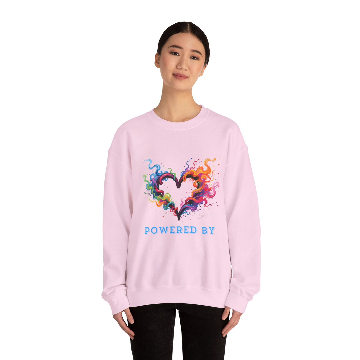 Powered by Heart Crewneck Sweatshirt