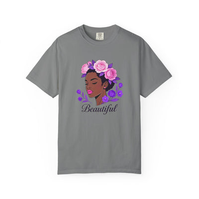 Beautiful Floral Afro Woman T-shirt