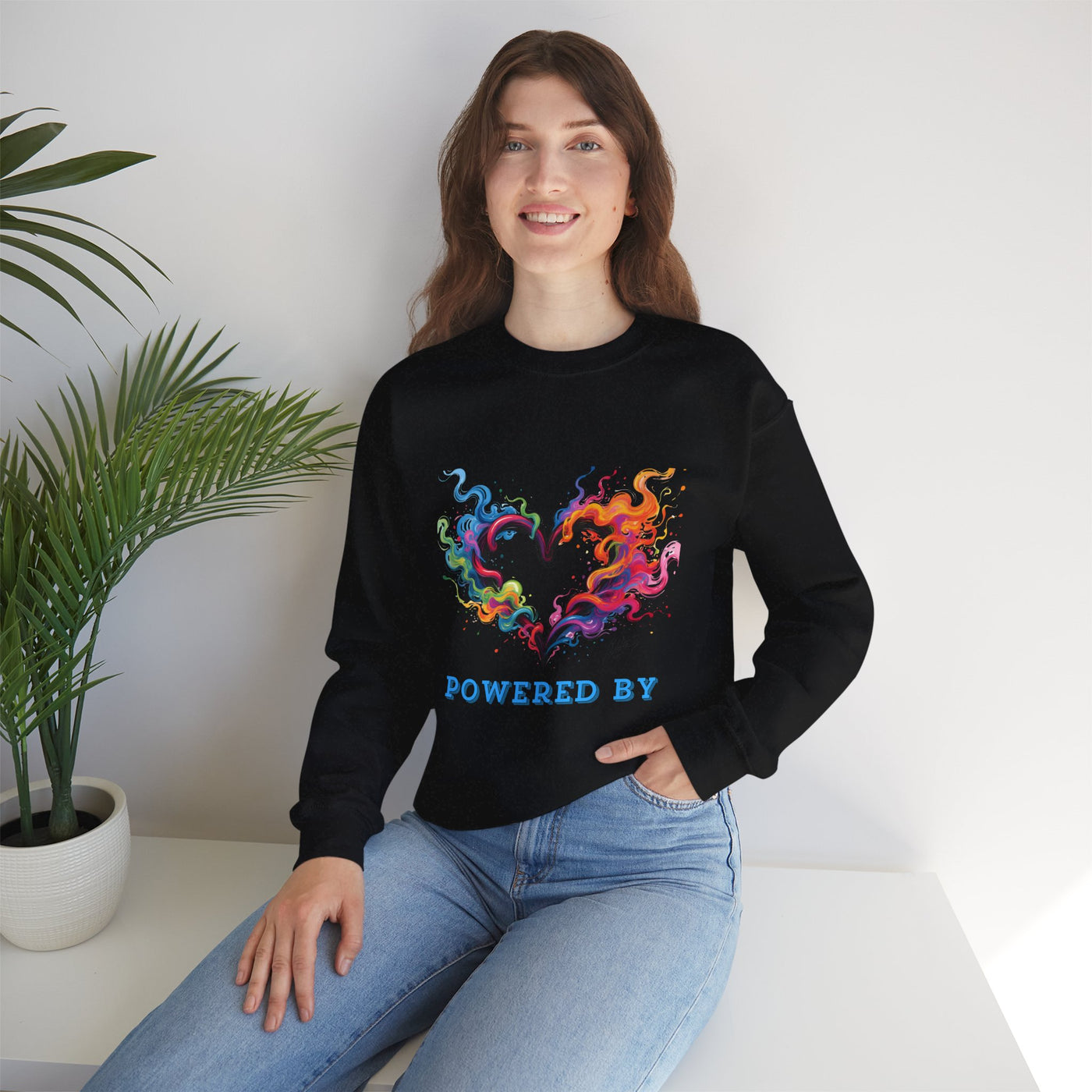 Powered by Heart Crewneck Sweatshirt