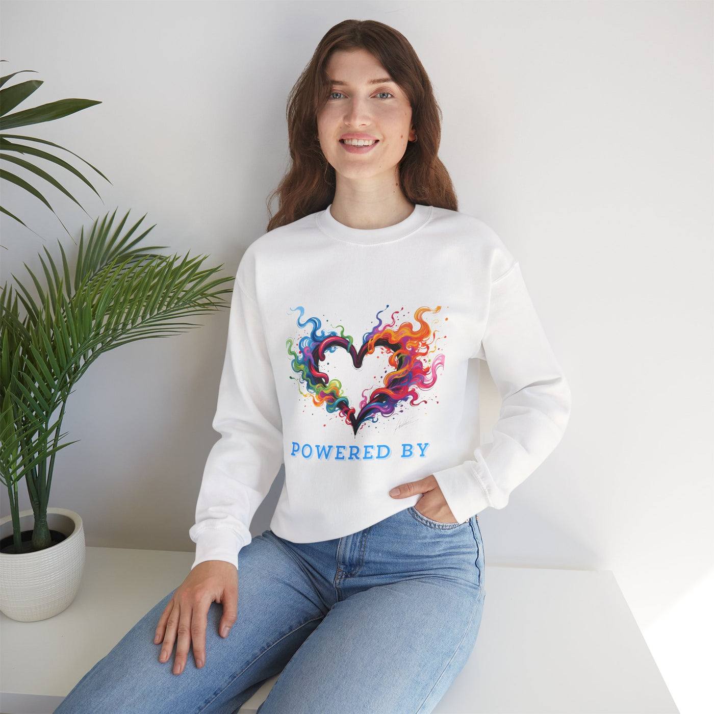 Powered by Heart Crewneck Sweatshirt